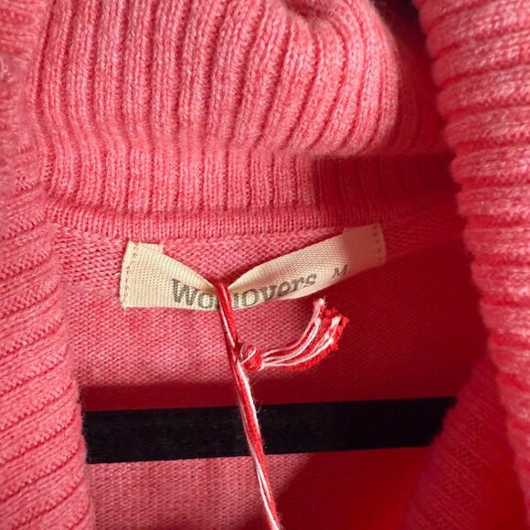 WoodLovers Women's Medium‎ Pink Cowl Neck Long Sleeve Knit Sweater Soft Pullover - Picture 4 of 7